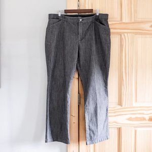 Lee Regular Fit Straight Leg Midrise Flex Motion Pants Graphite Grey Size 18